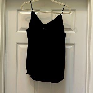 Express Black satin v-neck tank